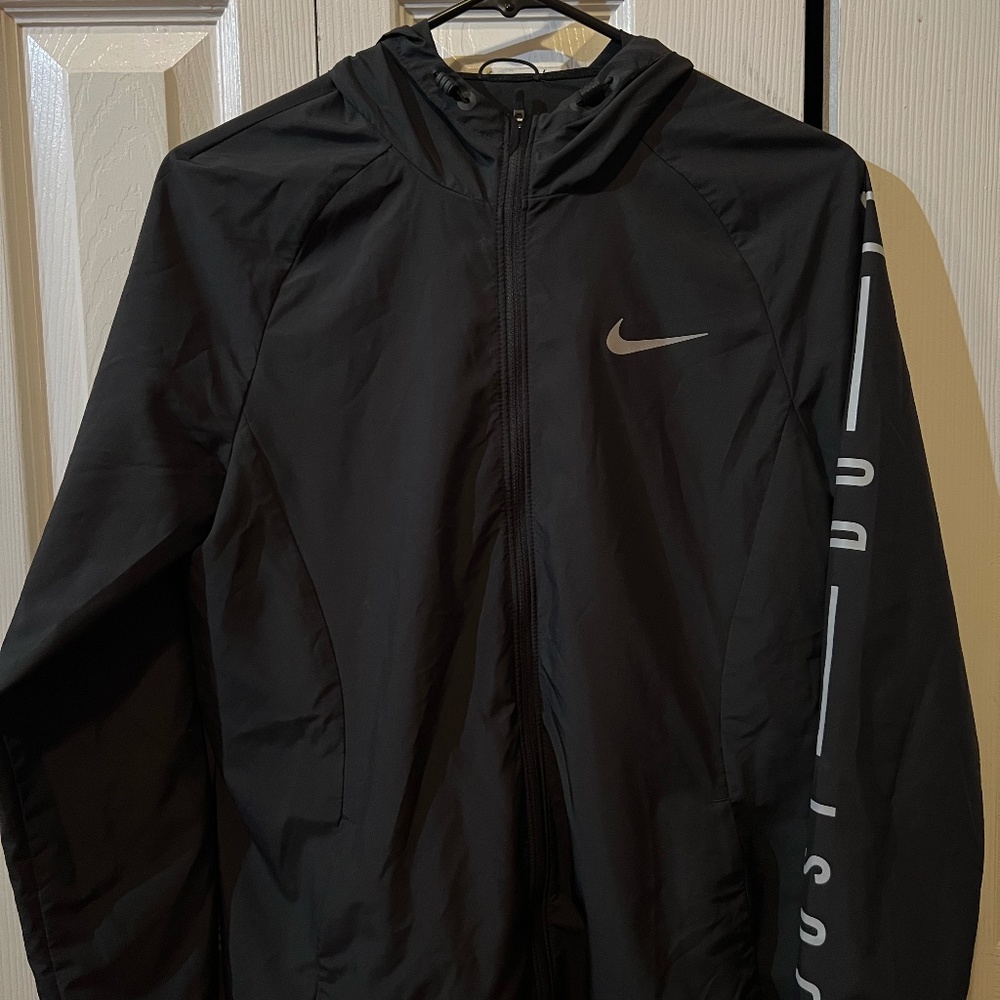 Women's windbreaker jacket black Nike